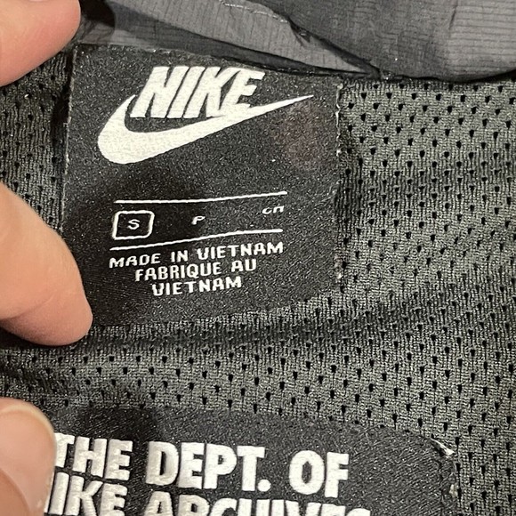 Nike Sportswear Hooded Woven Men's Jacket Anthracite Black Size S  Ar1869-060 - Picture 11 of 11